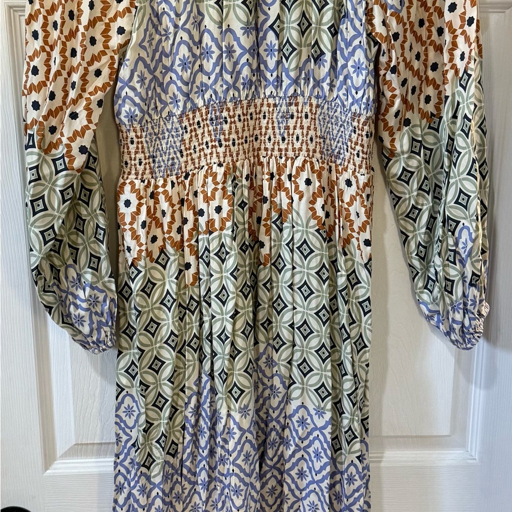 NWT BODEN Women's Multi Geo Trance Smocked Waist Maxi Raglan
Size 12R US 16R UK - Picture 6 of 10